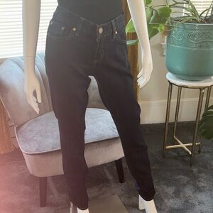 bebe Black Boyfriend Jeans with Classic Five-Pocket Styling